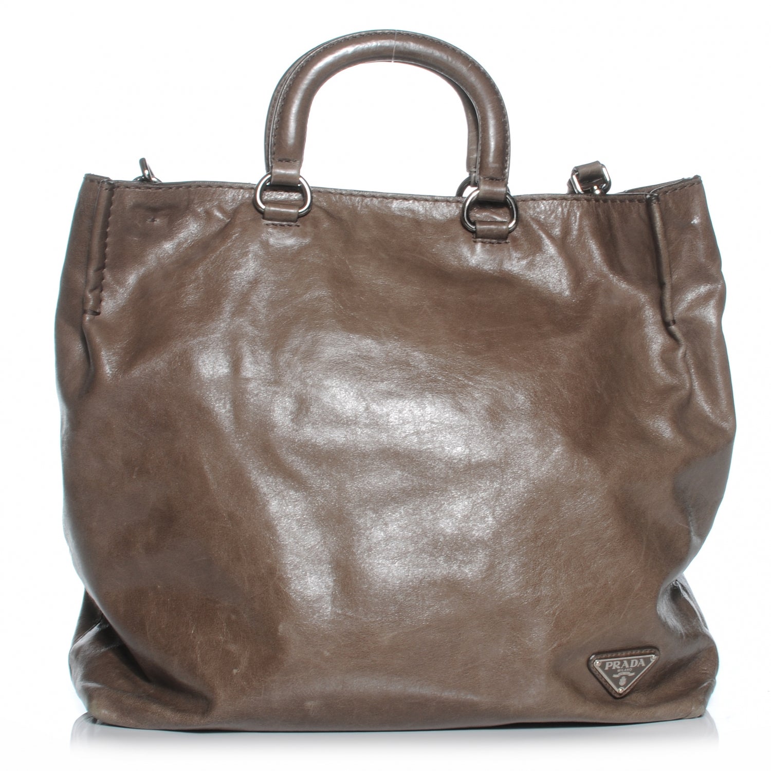 Prada Vitello Shine Tote Argilla 1 of 9