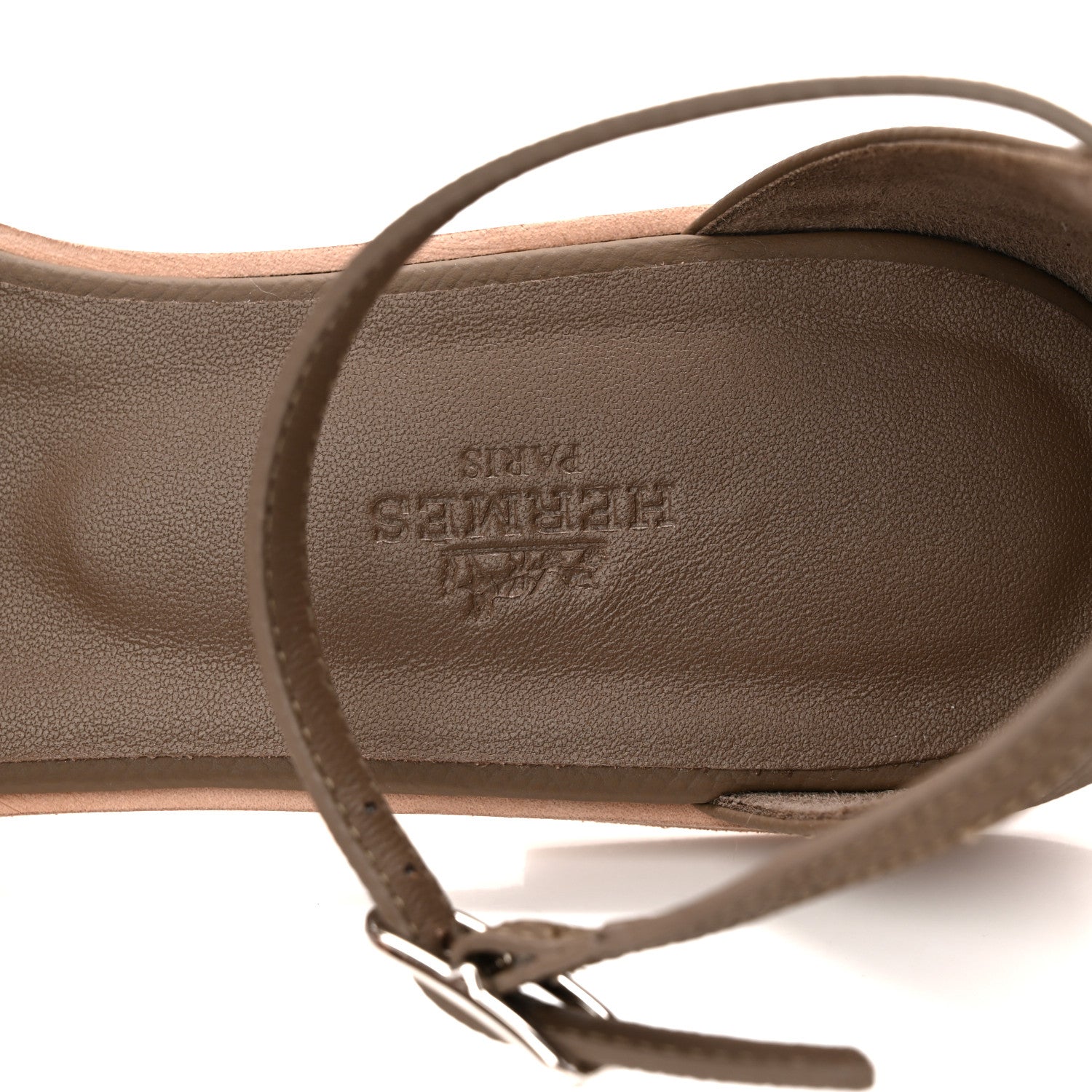 Hermes Epsom Santorini Sandals 39 Etoupe 8 of 9
