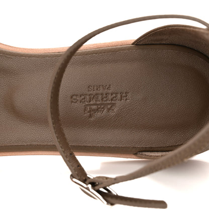 Hermes Epsom Santorini Sandals 39 Etoupe 8 of 9