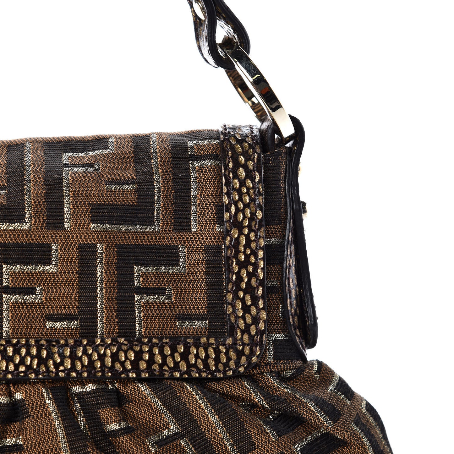 Zucca Vitello Small Chef Shoulder Bag Tobacco Oro Moro