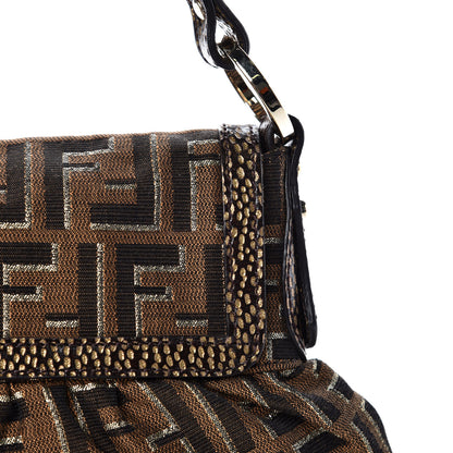Fendi Zucca Vitello Small Chef Shoulder Bag Tobacco Oro Moro 11 of 11
