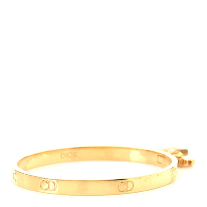 Christian Dior Metal Crystal Lucky Locket Star Bracelet Gold 3 of 5