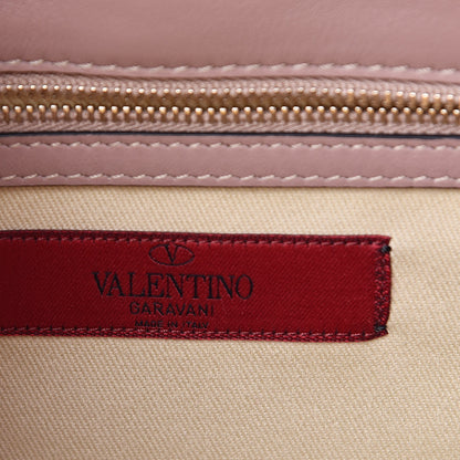 Valentino Garavani Vitello Small Glam Lock Rockstud Flap Poudre 6 of 10