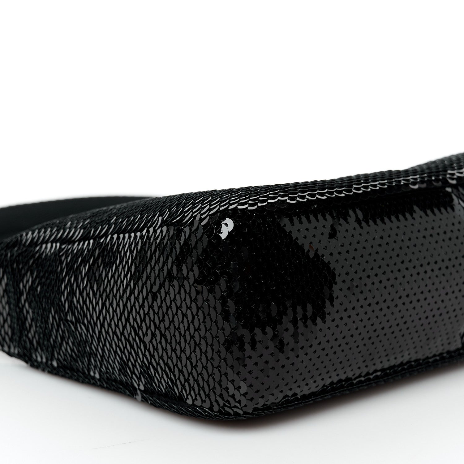 Prada Paillettes Sequin Mini Re-Edition 2000 Bag Black White 9 of 11