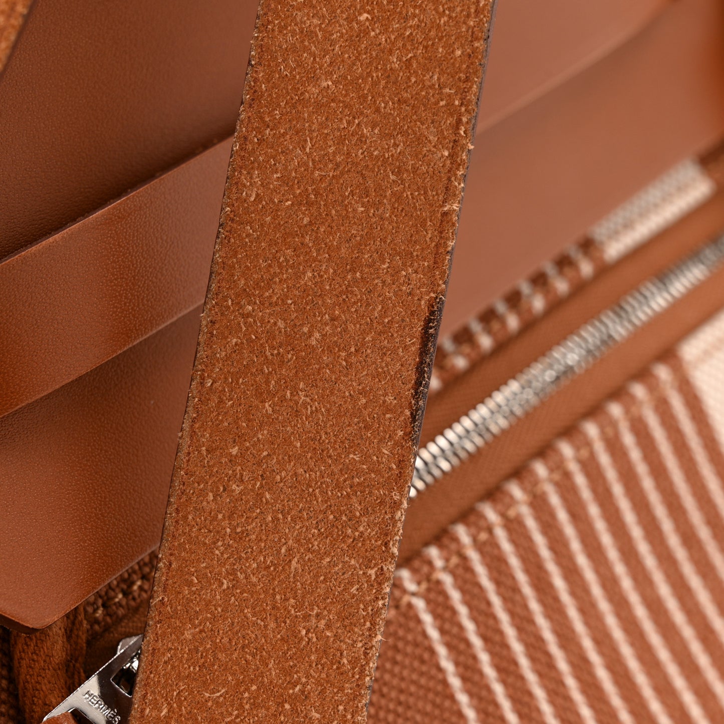 Vache Hunter Toile H Vibration Herbag Zip 39 MM Fauve Ecru Beige