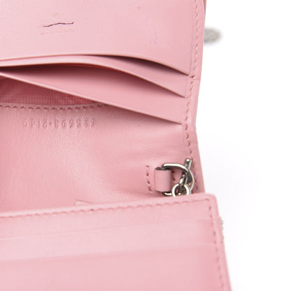 Gucci Calfskin Matelasse GG Marmont Mini Wallet On Chain Wild Rose 7 of 10