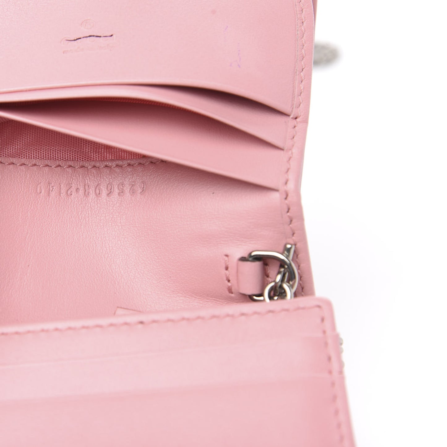 Calfskin Matelasse GG Marmont Mini Wallet On Chain Wild Rose