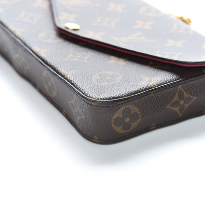 Louis Vuitton Monogram Pochette Felicie Chain Wallet Fuchsia 6 of 10