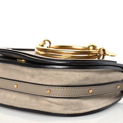 Chloe Calfskin Suede Small Nile Bracelet Bag Motty Grey 10 of 15