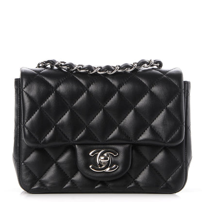 Chanel Lambskin Quilted Mini Square Flap Black 1 of 8