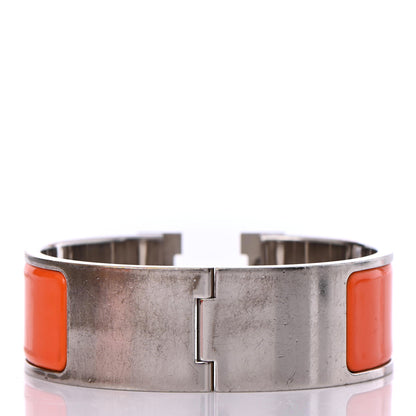 Hermes Enamel Wide Clic Clac H Bracelet PM Orange 2 of 4