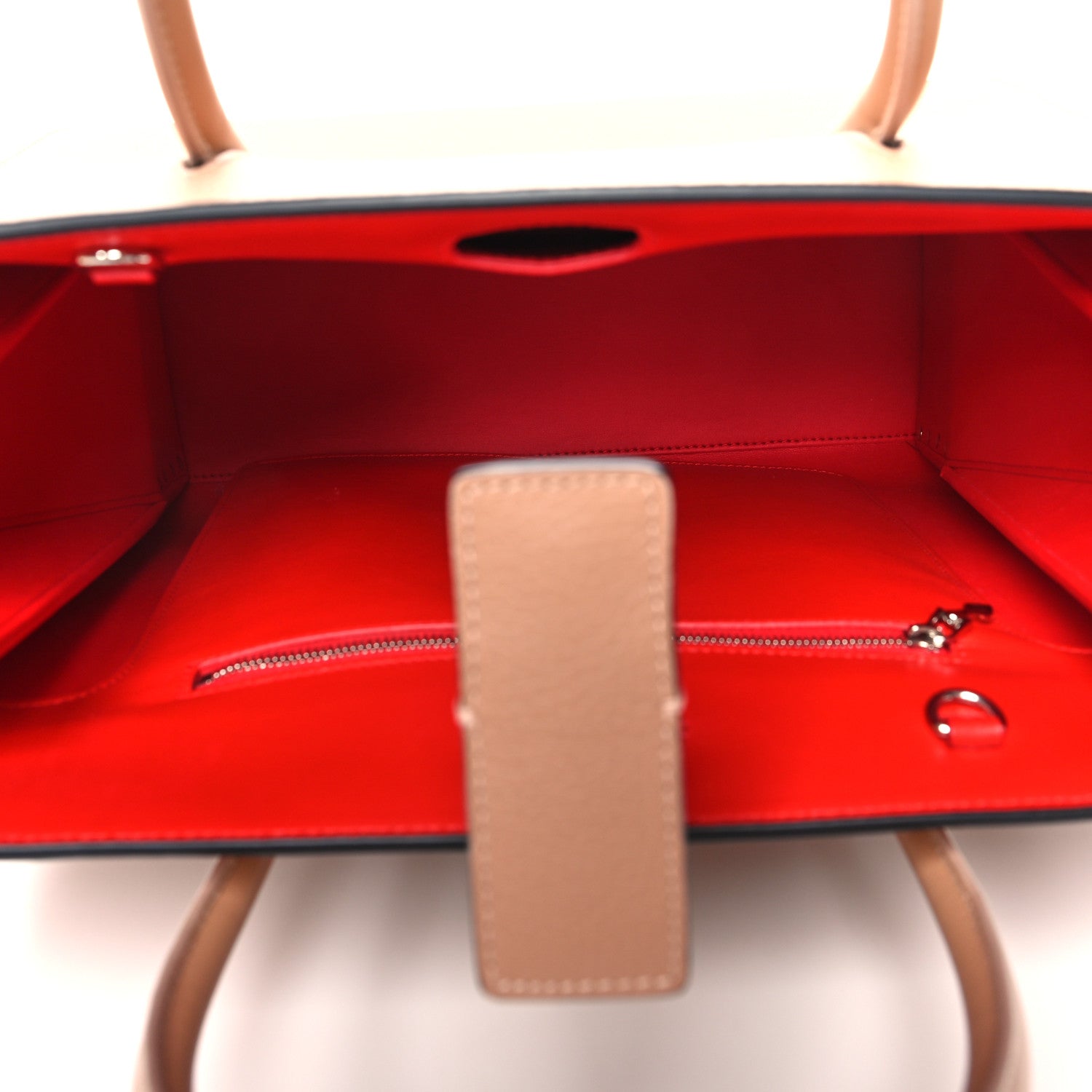 Christian Louboutin Calfskin Patent Studded Large Paloma Cognac 5 of 13