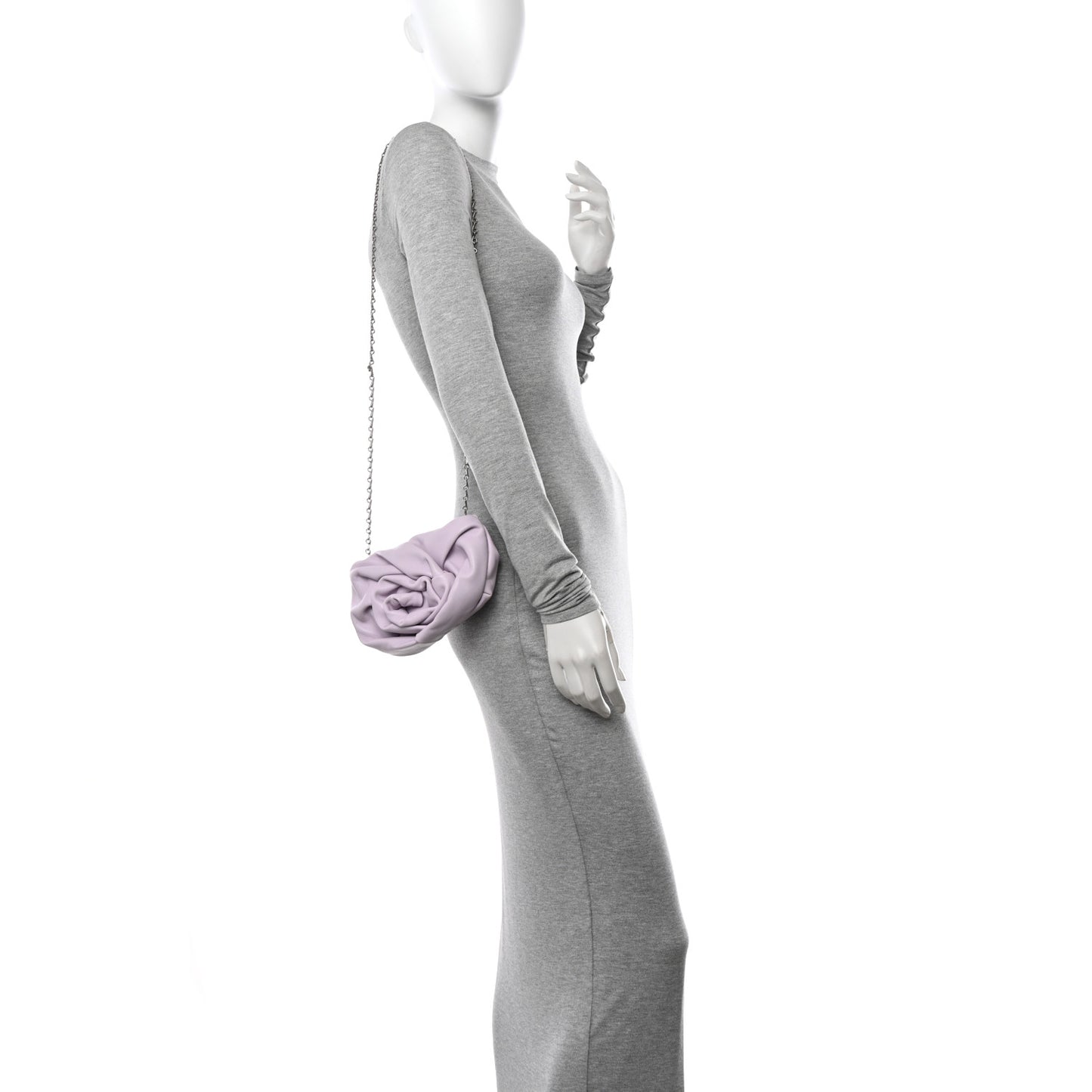 Lambskin Rose Clutch Haze