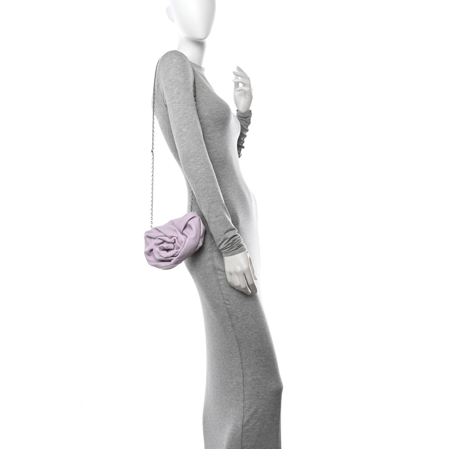Burberry Lambskin Rose Clutch Haze 2 of 10