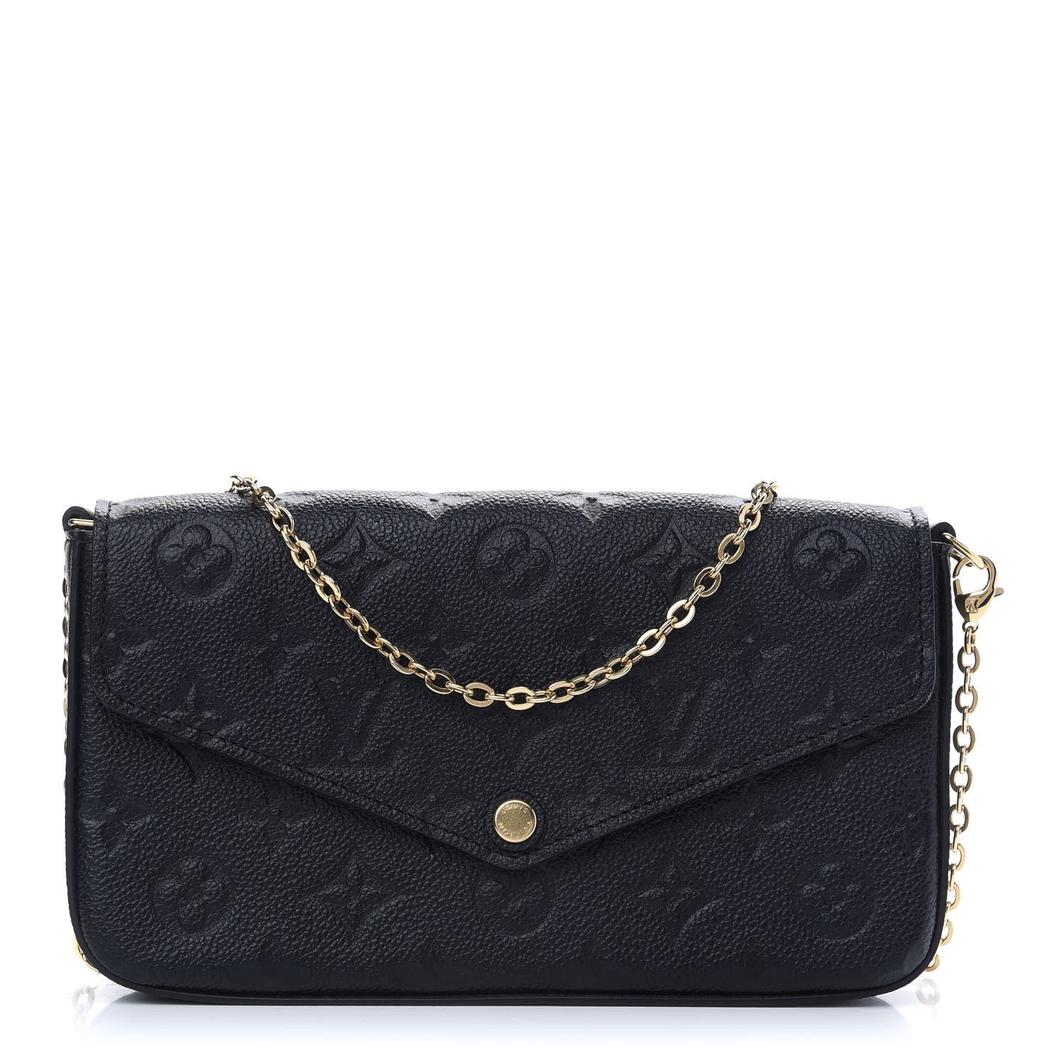 Louis Vuitton Empreinte Pochette Felicie Chain Wallet Black 3 of 9