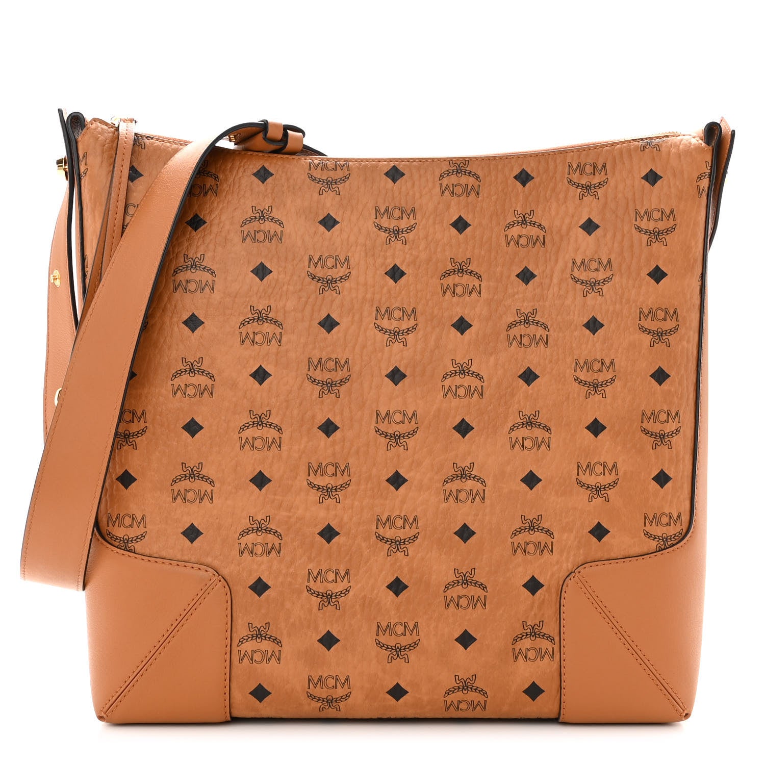 MCM Visetos Large Klara Hobo Cognac 1 of 8