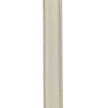 Saint Laurent Smooth Calfskin Monogram Square Buckle Belt 80 32 White 11 of 12
