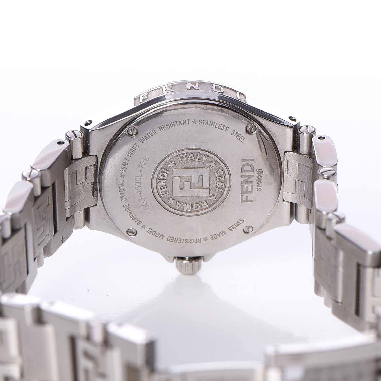 Fendi Stainless Steel Diamond Pave Bezel 28mm High Speed Quartz Watch 8 of 8