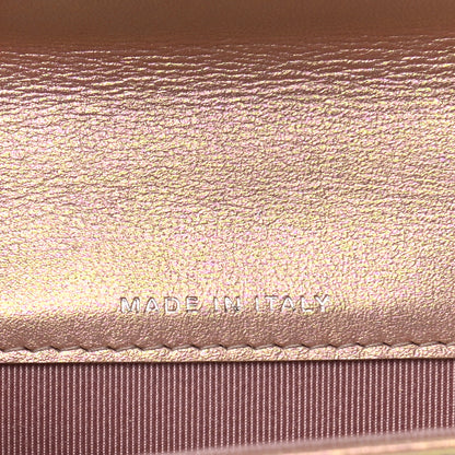 Chanel Iridescent Calfskin Quilted Flap Card Holder Wallet Pink 7 of 9