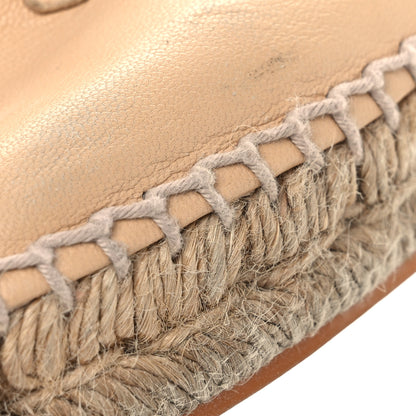 Chanel Lambskin CC Espadrilles 37 Beige Black 13 of 15