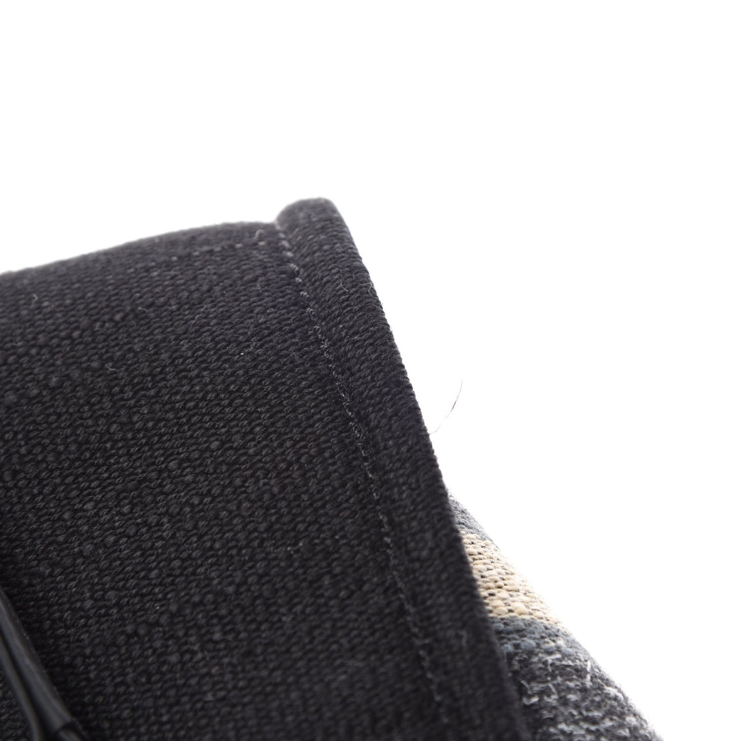 Striped Canvas Small Deauville Tote Grey Black