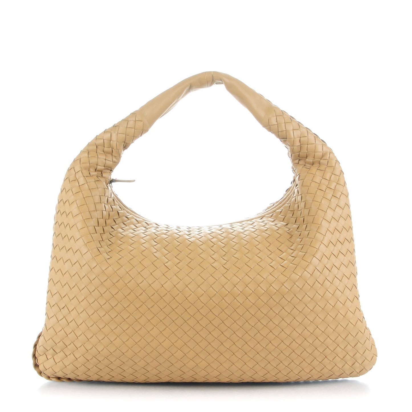 Nappa Intrecciato Large Veneta Hobo Camel