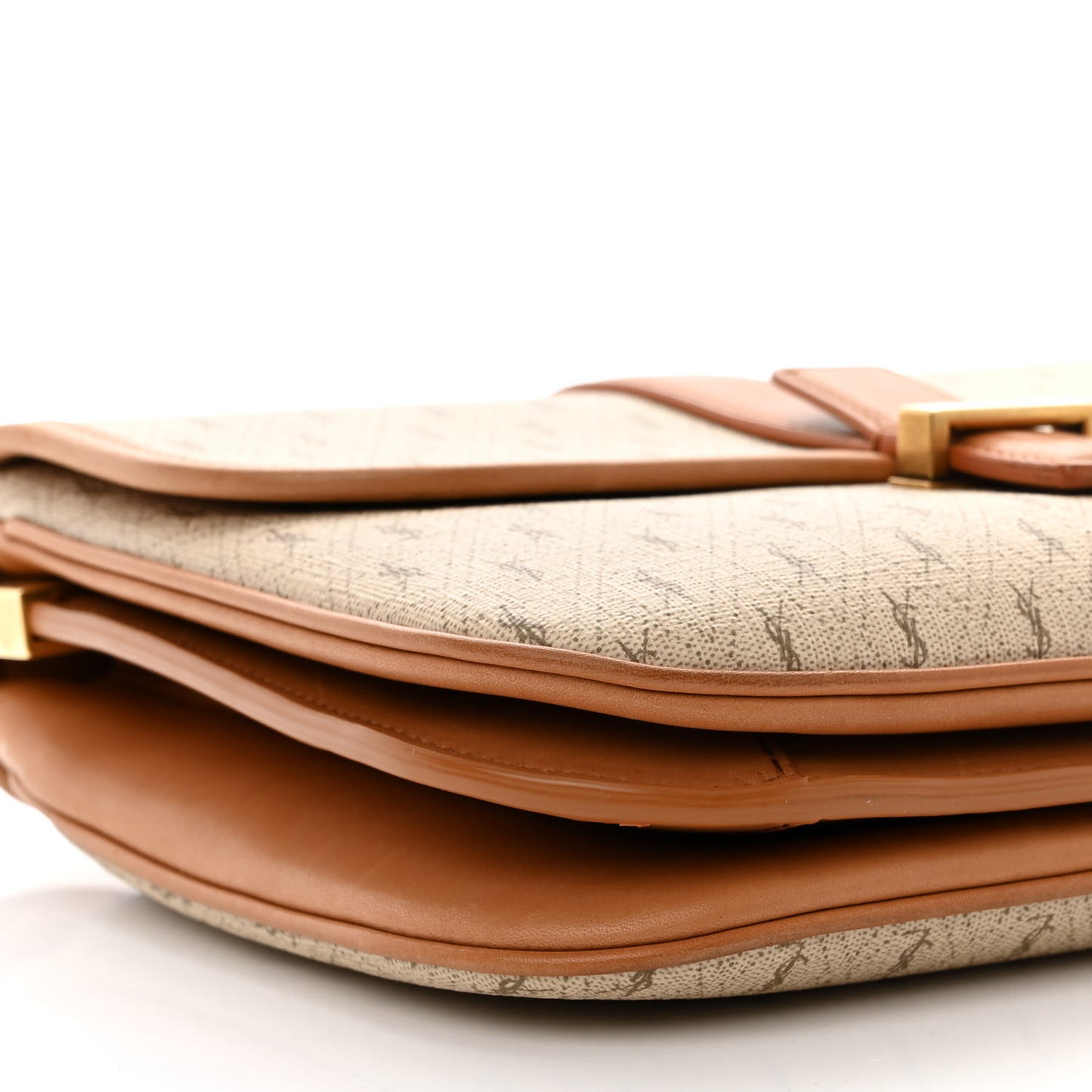 Canvas All-Over Monogram Small Le Monogramme Satchel Beige Kaki Brown Gold