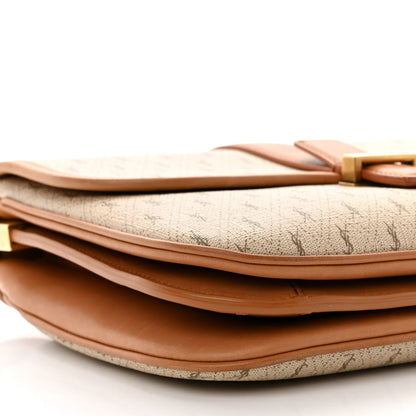 Saint Laurent Canvas All-Over Monogram Small Le Monogramme Satchel Beige Kaki Brown Gold 8 of 10