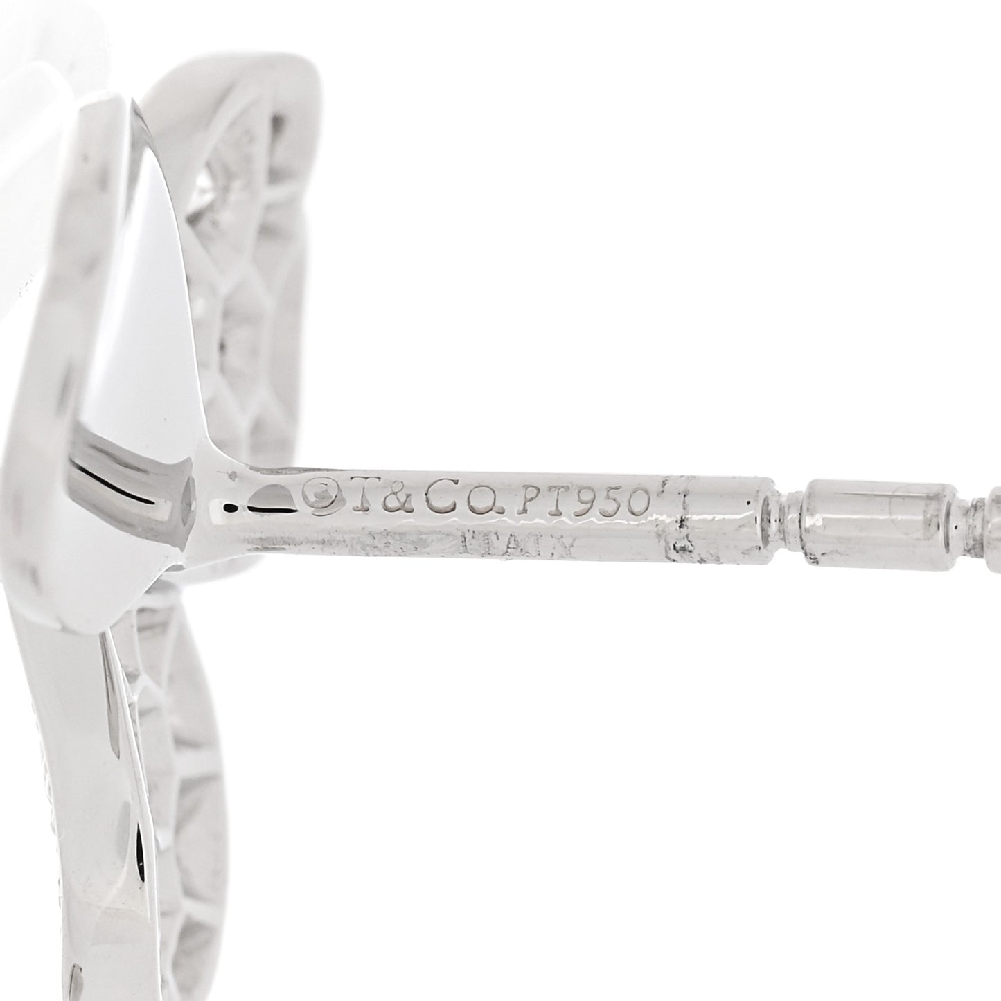 Platinum Diamond Paper Flowers Earrings