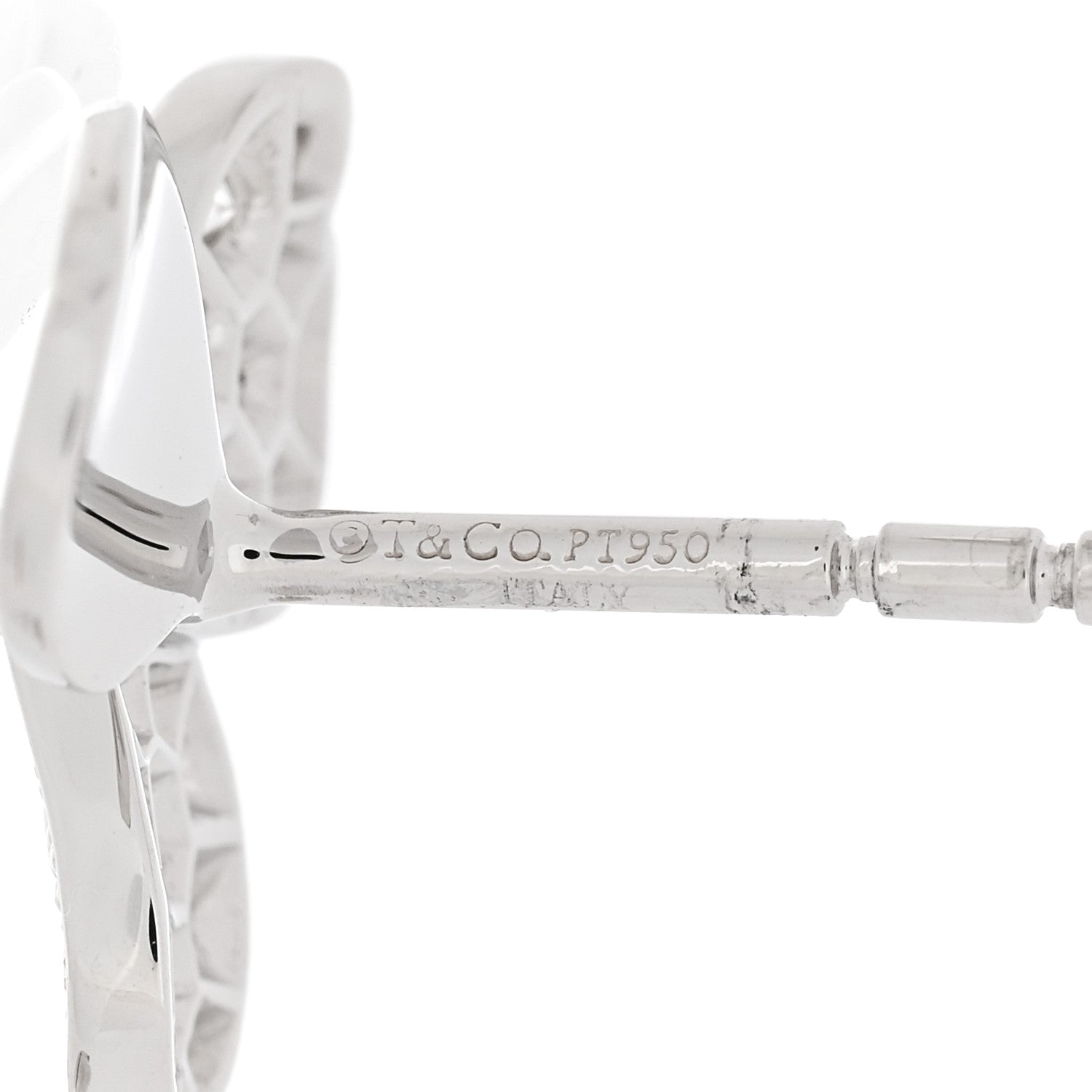 Tiffany Platinum Diamond Paper Flowers Earrings 4 of 6