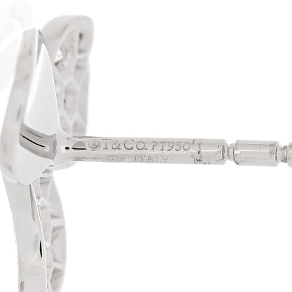 Tiffany Platinum Diamond Paper Flowers Earrings 4 of 6