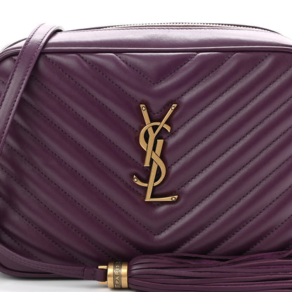 Saint Laurent Calfskin Matelasse Monogram Lou Camera Bag Purple 8 of 10