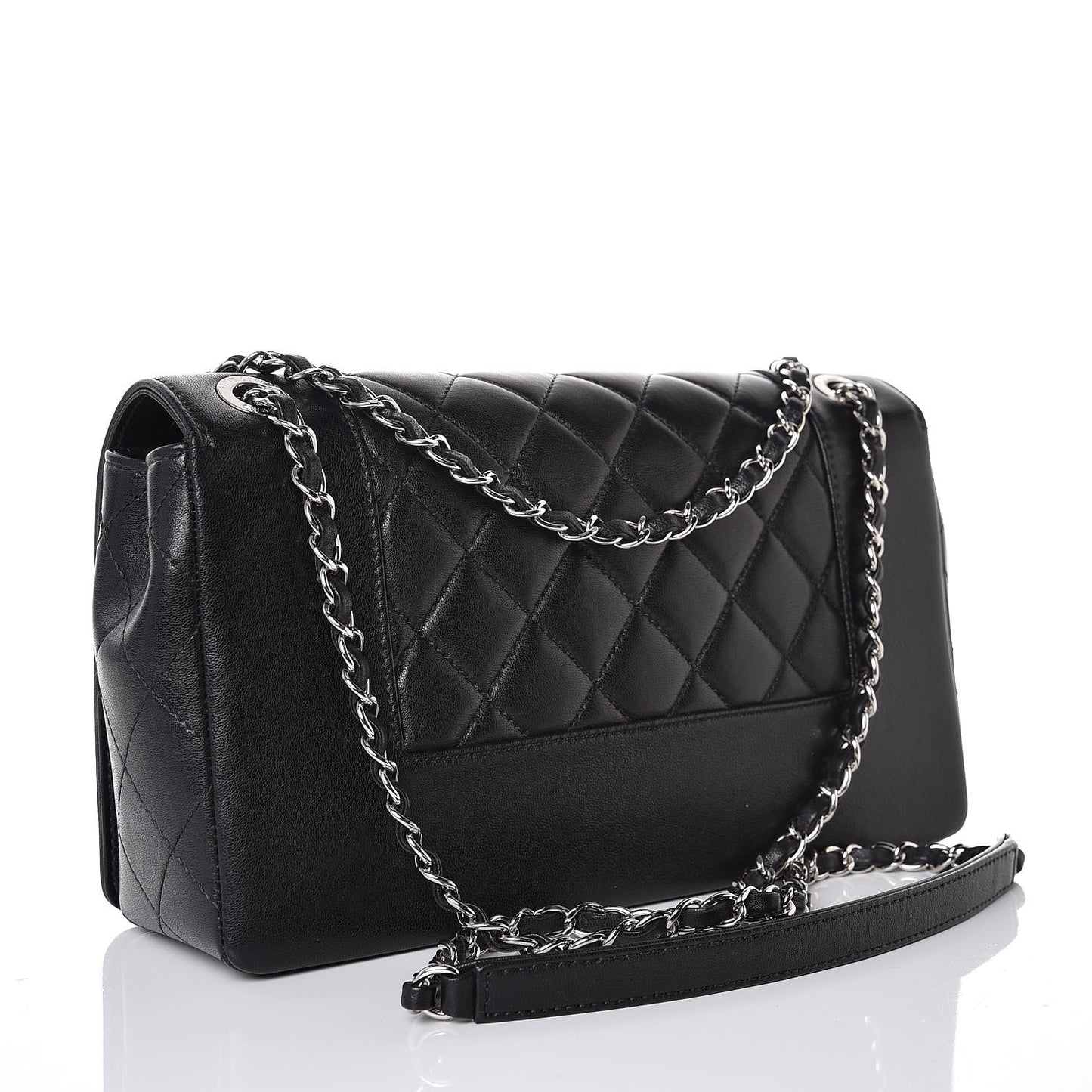 Sheepskin Quilted Vintage Mademoiselle Flap Black