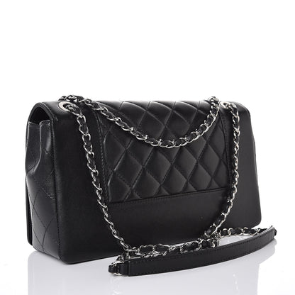 Chanel Sheepskin Quilted Vintage Mademoiselle Flap Black 3 of 9