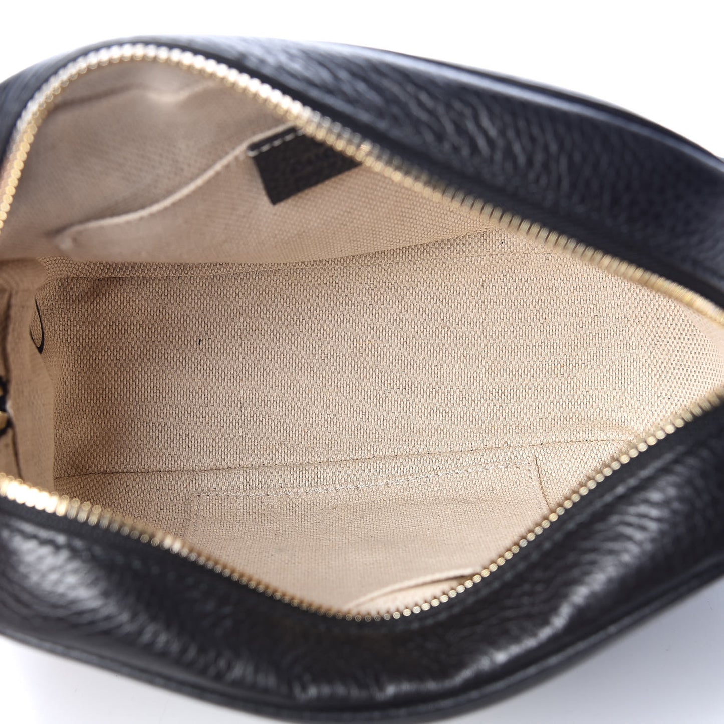 Pebbled Calfskin Small Soho Disco Bag Black