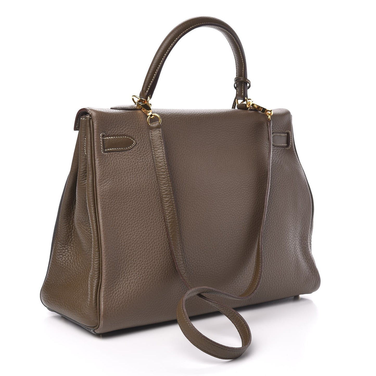 Taurillon Clemence Horseshoe Kelly Retourne 35 Vert de Gris Etoupe Toundra