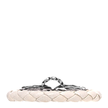John Hardy Sterling Silver Leather Naga Dragon Legend Bracelet White 3 of 5