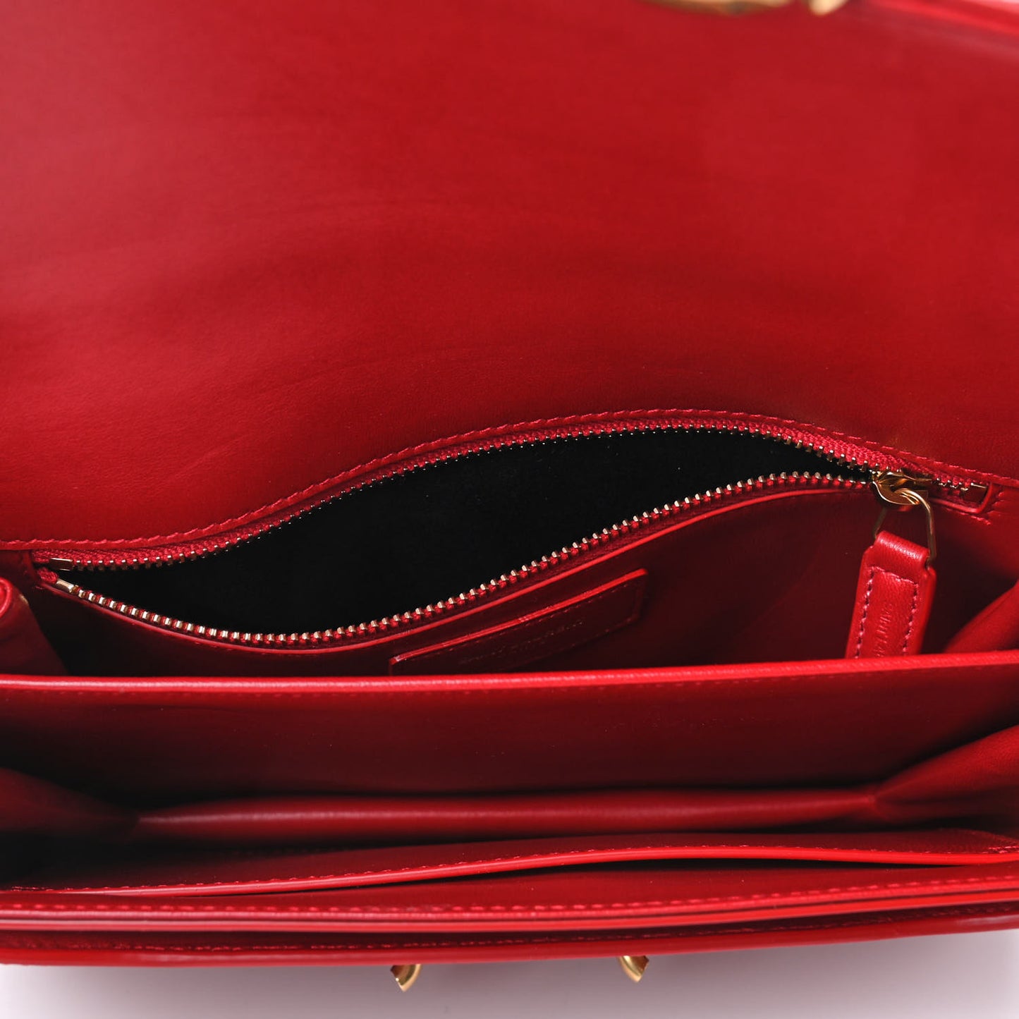 Smooth Calfskin Le Maillon Satchel Rouge Eros