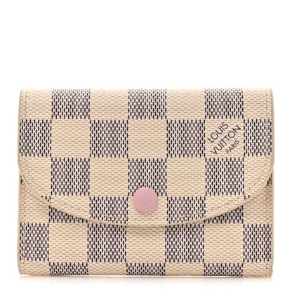 Louis Vuitton Damier Azur Rosalie Coin Purse Rose Ballerine 1 of 11