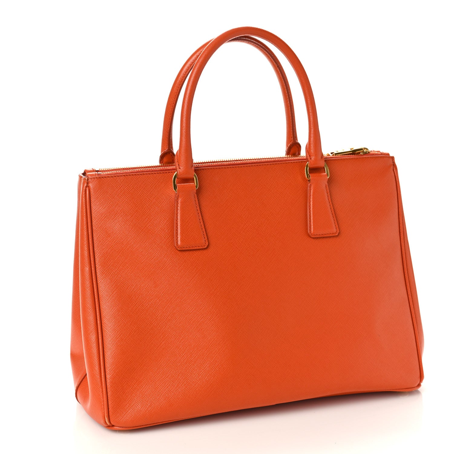 Prada Saffiano Medium Galleria Double Zip Tote Papaya 3 of 8