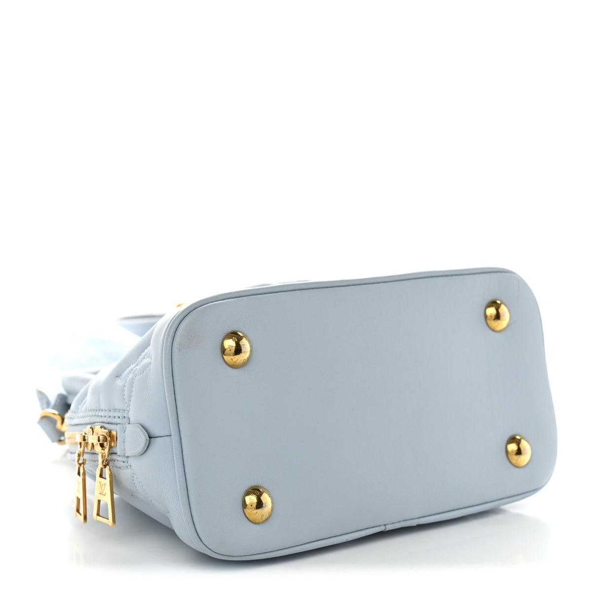 Louis Vuitton Calfskin Bubblegram Alma BB Ice Blue 4 of 12