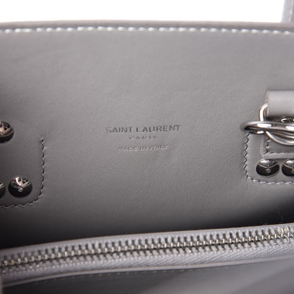 Saint Laurent Grained Calfskin Topstich Baby Sac De Jour Grey 6 of 8