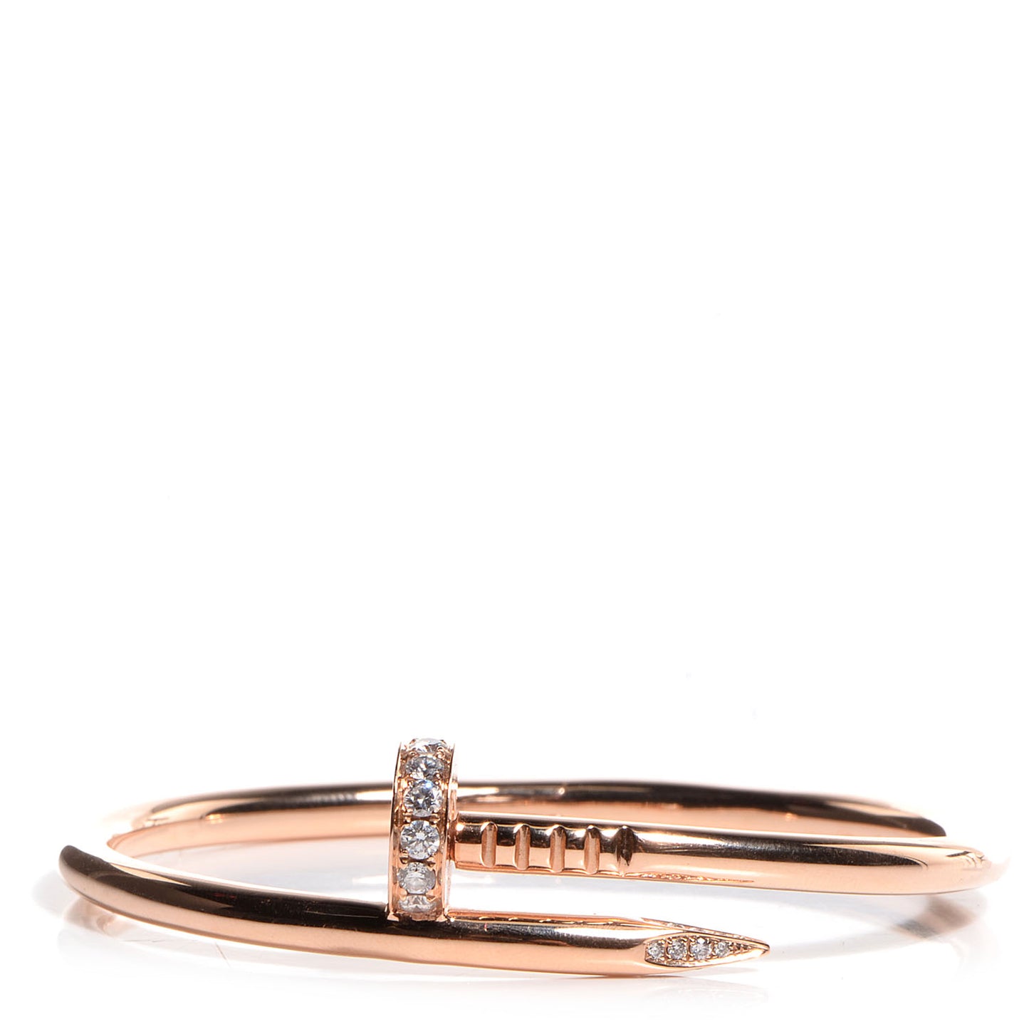 18K Pink Gold Diamond Juste Un Clou Bracelet 17