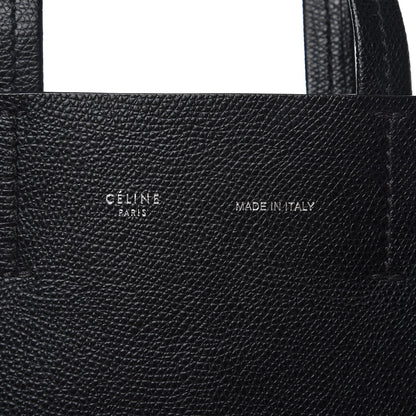 Celine Grained Calfskin Small Vertical Cabas Black 6 of 9