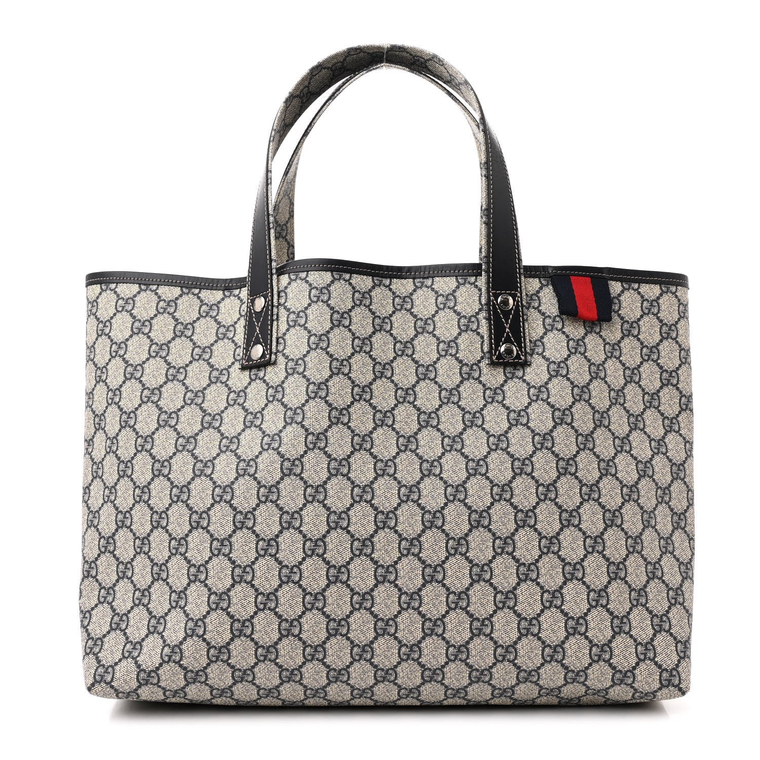 Gucci GG Plus Monogram Medium Signature Web Loop Tote Navy 1 of 10