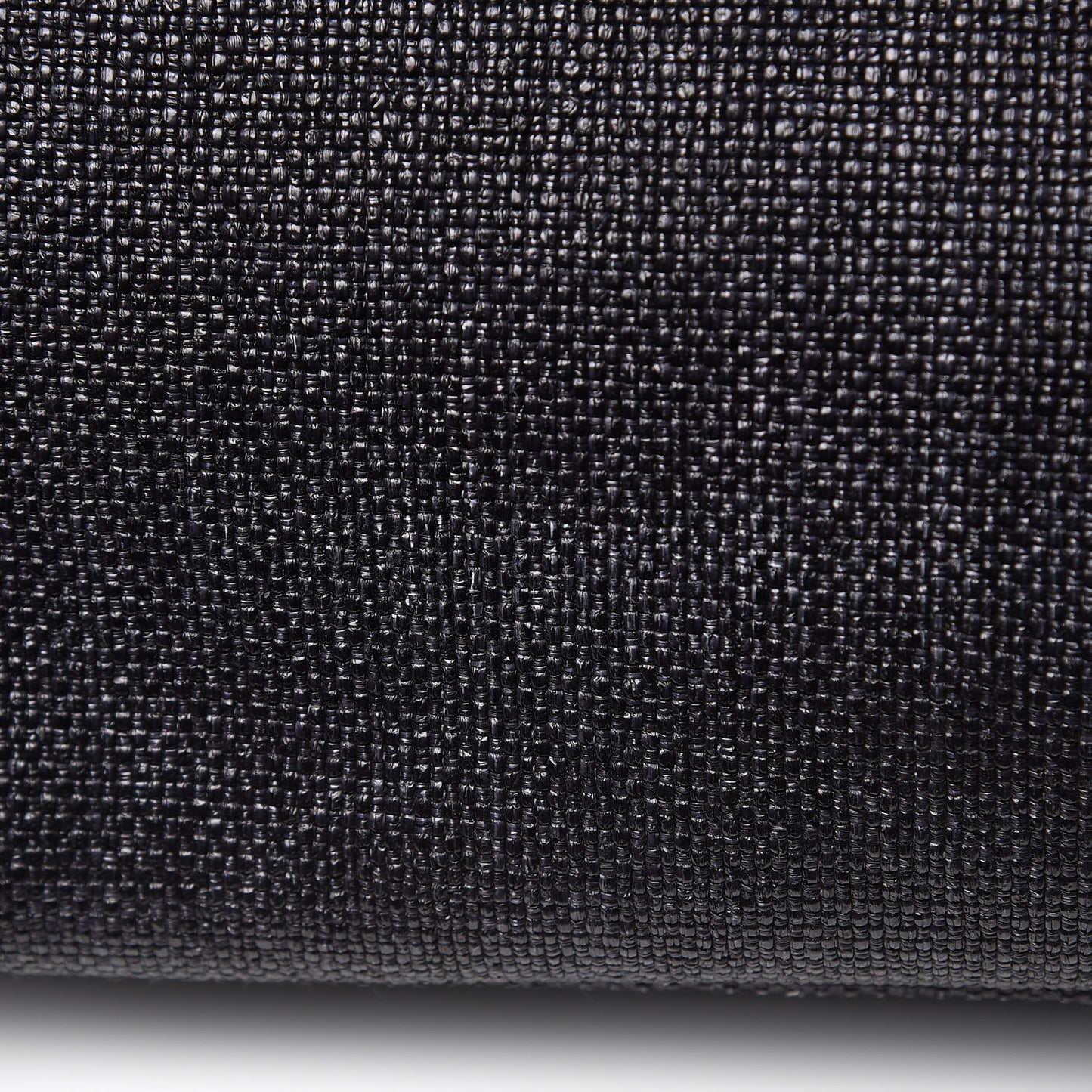Woven Straw Raffia Small Deauville Tote Black