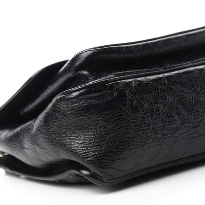 Saint Laurent Crinkled Calfskin Matelasse Monogram Medium Niki Chain Satchel Black 6 of 11