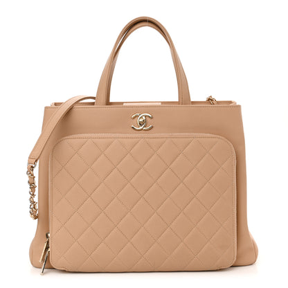 Chanel Caviar Quilted Large Business Affinity Shopping Bag Beige 1 of 14