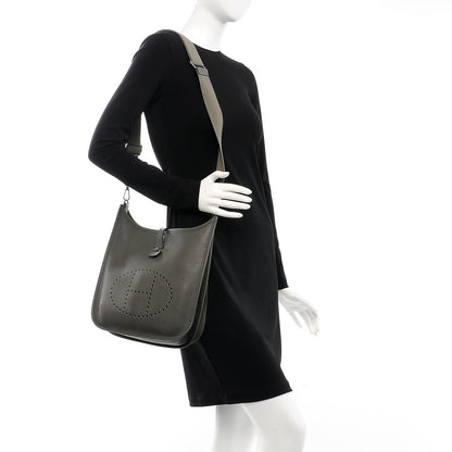 Hermes Taurillon Clemence Evelyne PM III Vert de Gris 2 of 8