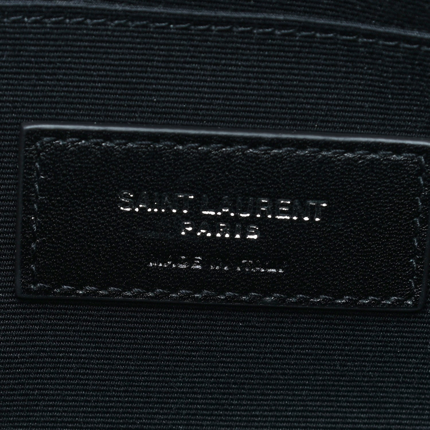 Saint Laurent Calfskin Matelasse Chevron Cassandre Monogram Document Holder Coal 5 of 8